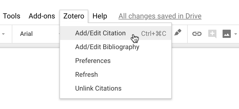 188BET靠谱吗Zotero menu in Google Docs